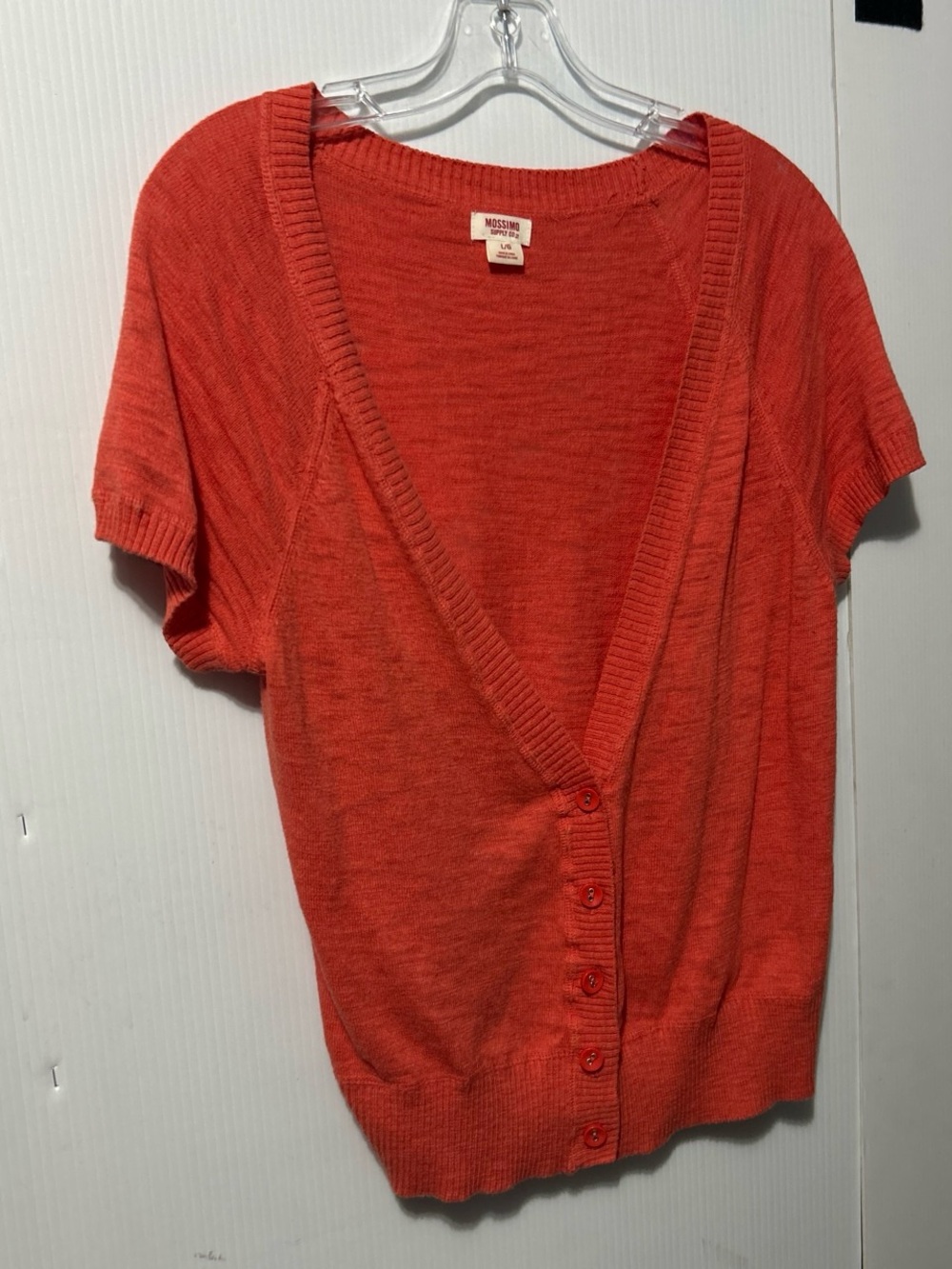 Mossimo Supply Co. Short Sleeve Button Cardigan - Orange